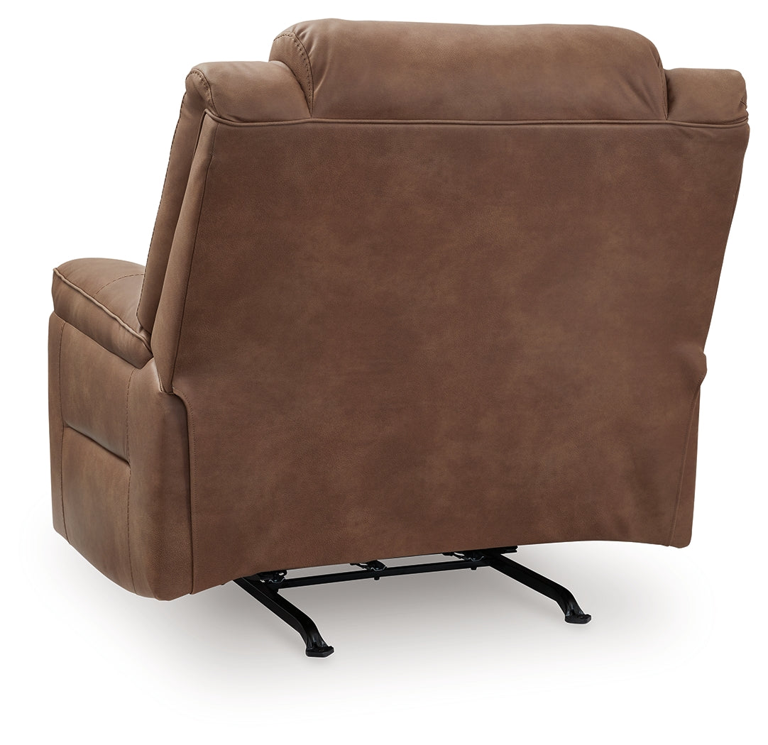 Status Check Caramel Recliner from Ashley - Luna Furniture