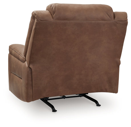 Status Check Caramel Recliner from Ashley - Luna Furniture