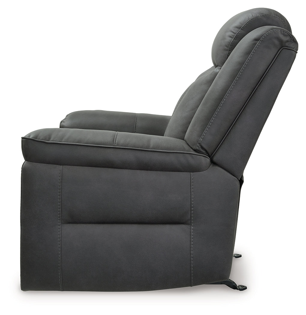 Status Check Shadow Recliner from Ashley - Luna Furniture