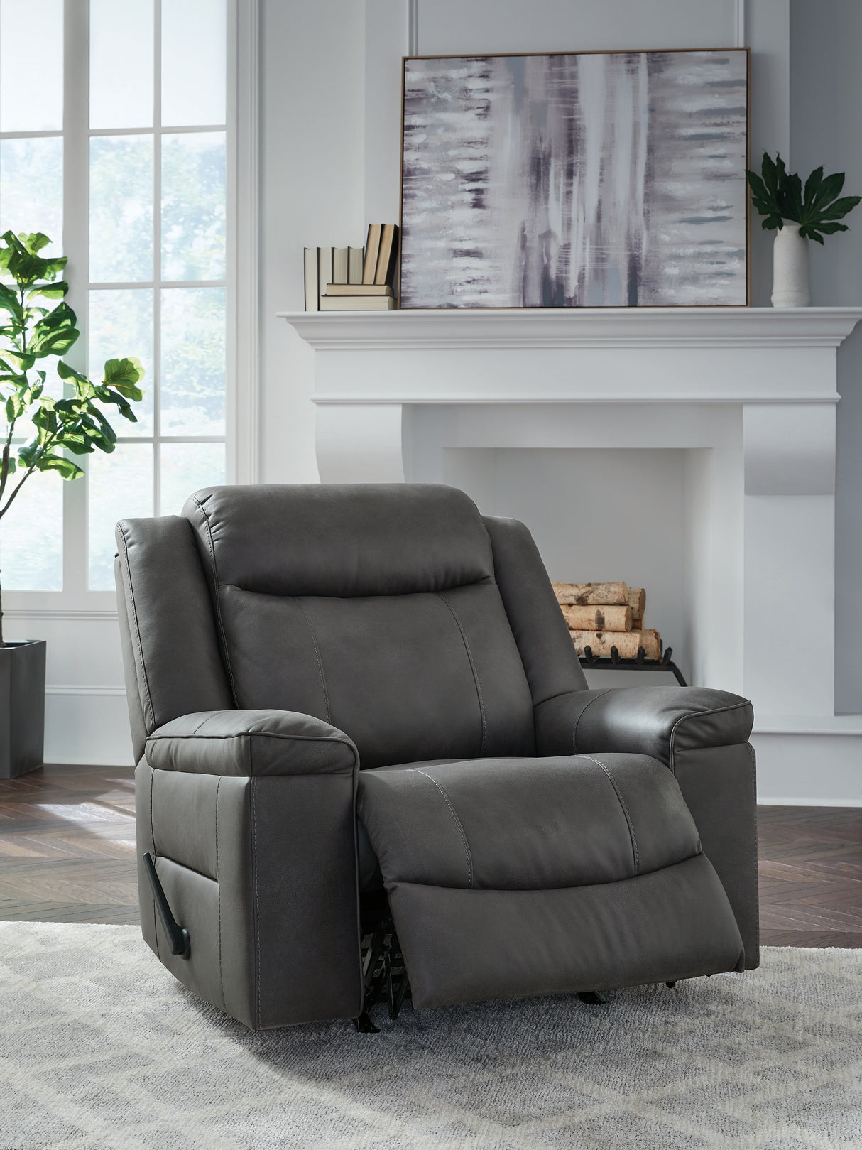 Status Check Shadow Recliner from Ashley - Luna Furniture
