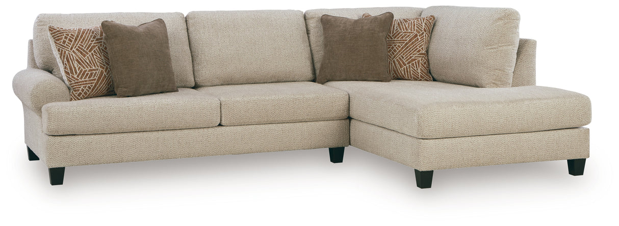 Steelwater Retreat Latte 2-Piece Sectional with Chaise from Ashley Furniture - Luna Furniture