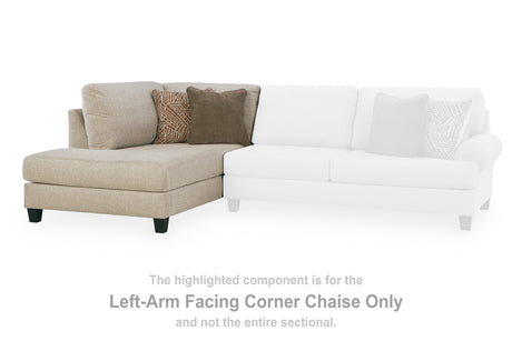 Steelwater Retreat Latte Left-Arm Facing Corner Chaise from Ashley - Luna Furniture