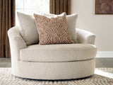 Steelwater Retreat Latte Oversized Swivel Accent Chair from Ashley - Luna Furniture