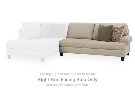 Steelwater Retreat Latte Right-Arm Facing Sofa from Ashley - Luna Furniture