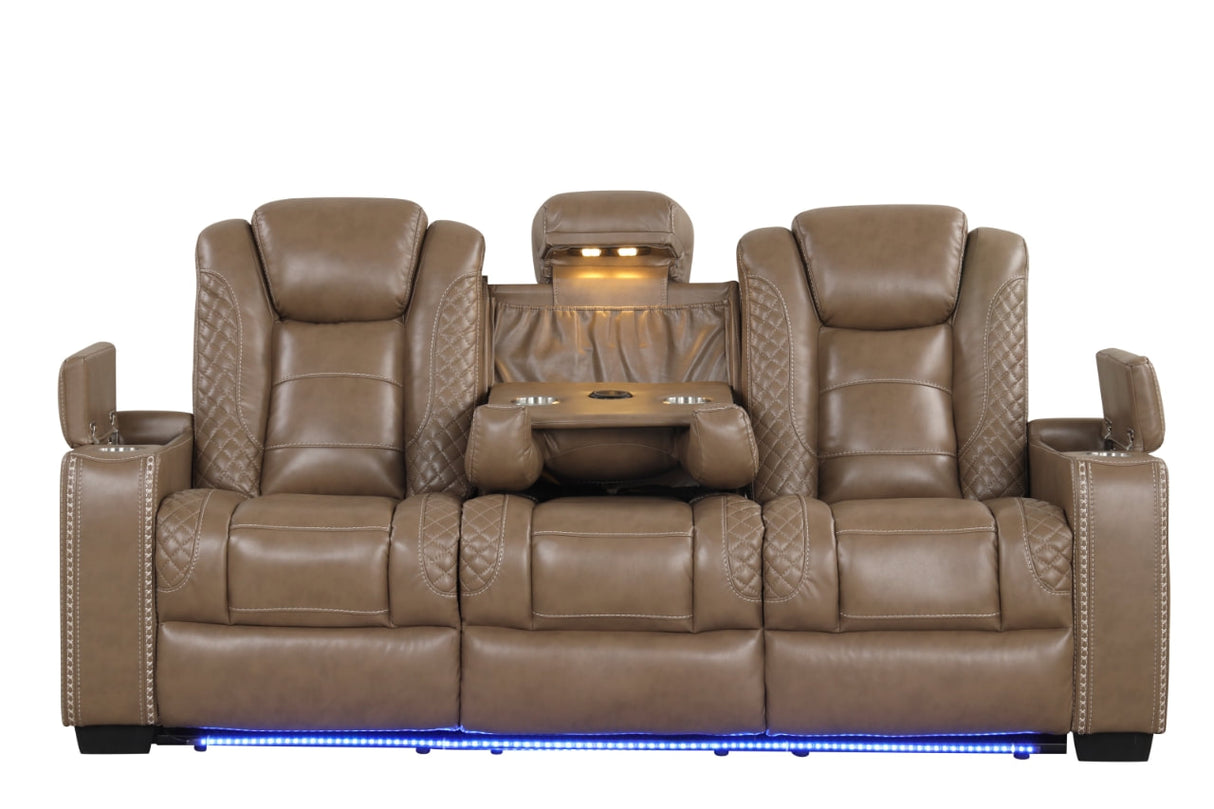 Stefano Brown 3-Piece Reclining Living Room Set from Happy Homes - Luna Furniture