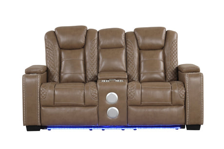 Stefano Brown 3-Piece Reclining Living Room Set from Happy Homes - Luna Furniture