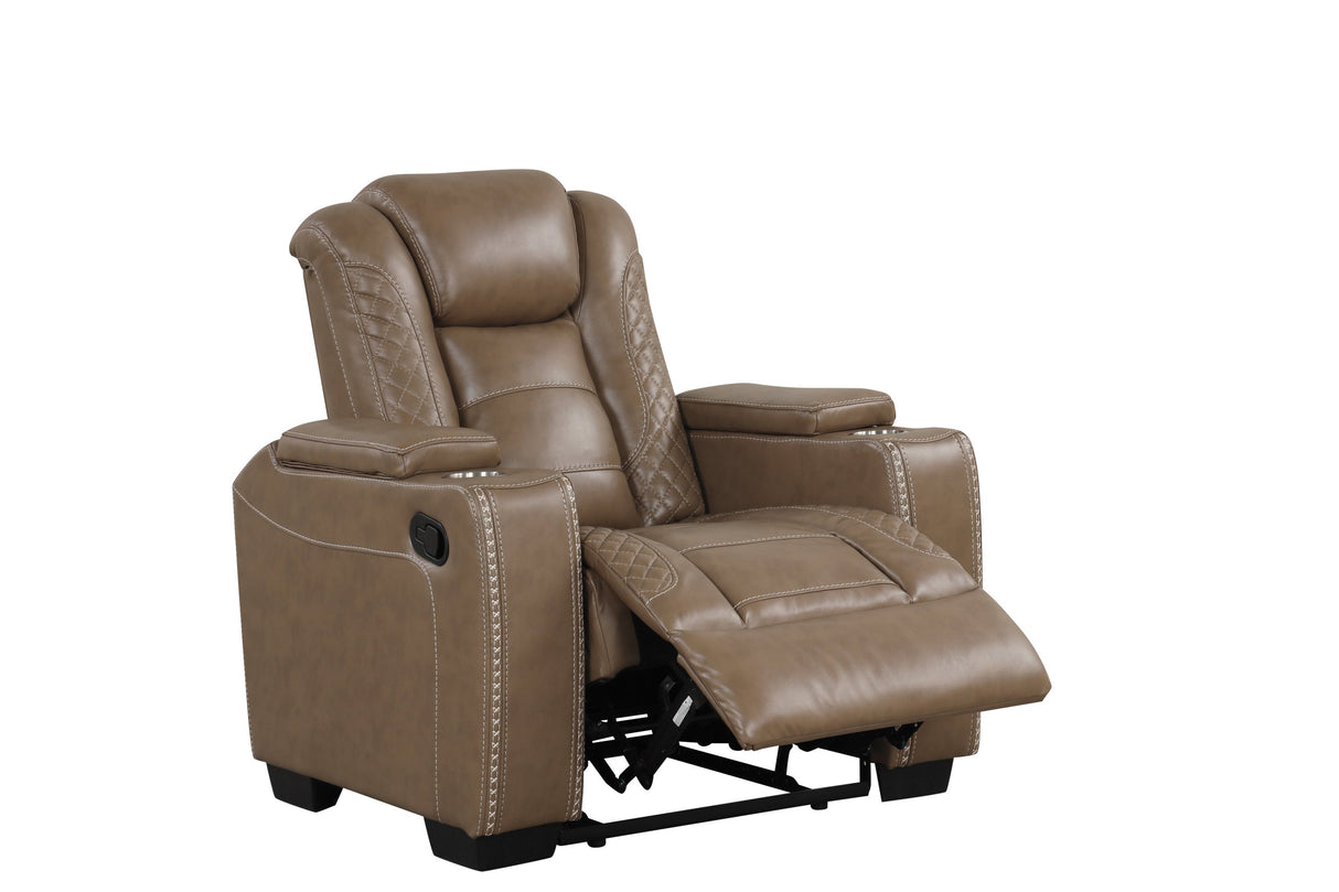 Stefano Brown 3-Piece Reclining Living Room Set from Happy Homes - Luna Furniture
