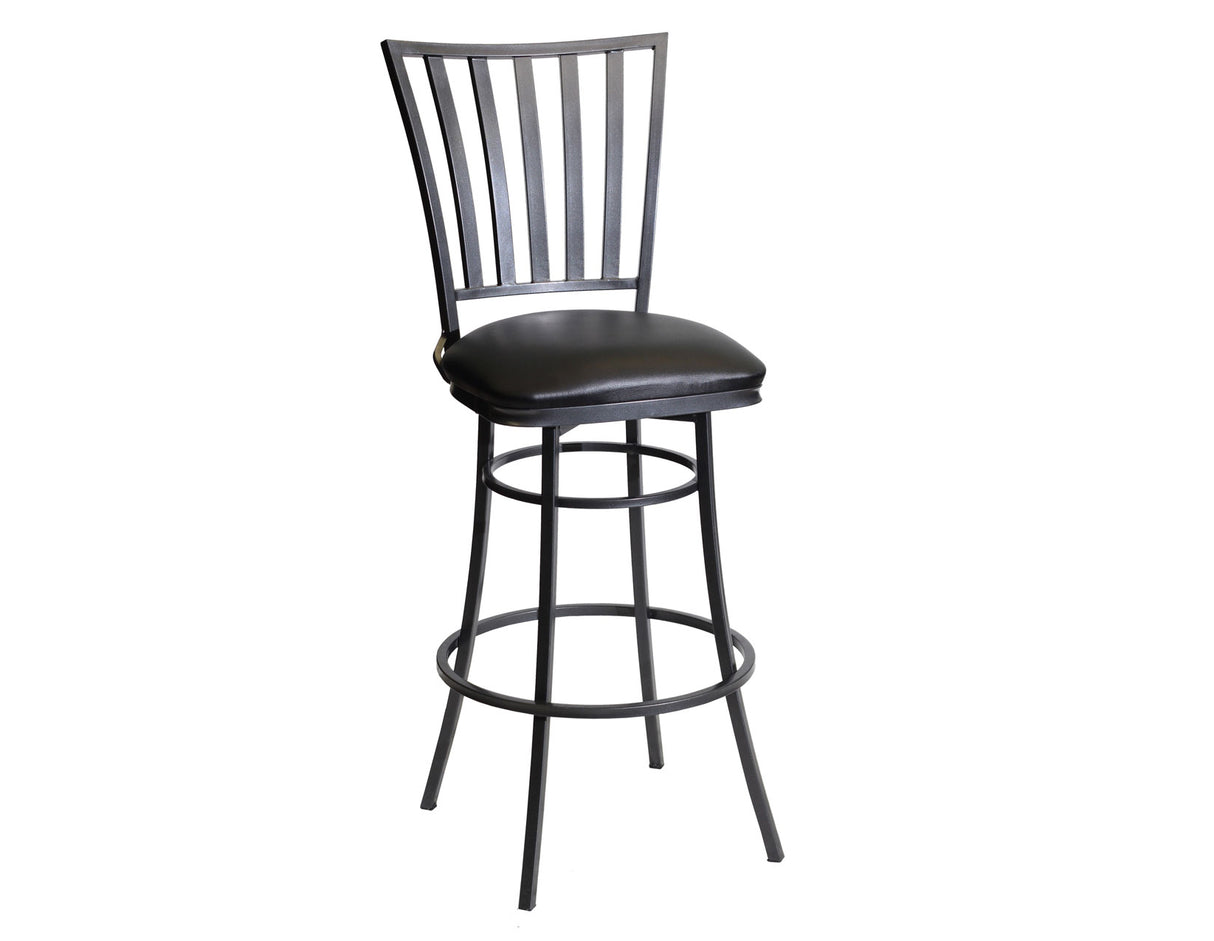 Stellan Gunmetal/Midnight 30″ Bar Stool, Swivel from Steve Silver - Luna Furniture