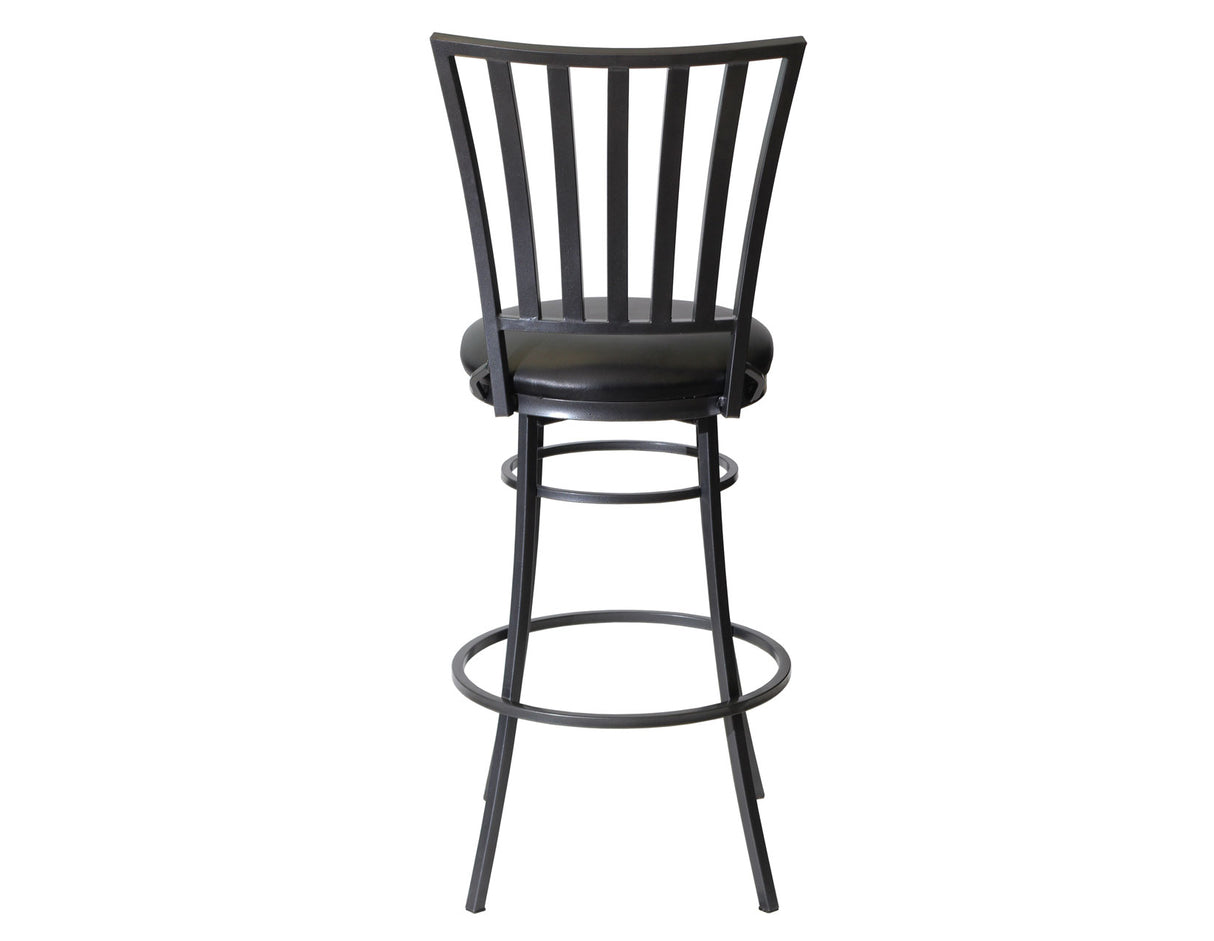 Stellan Gunmetal/Midnight 30″ Bar Stool, Swivel from Steve Silver - Luna Furniture