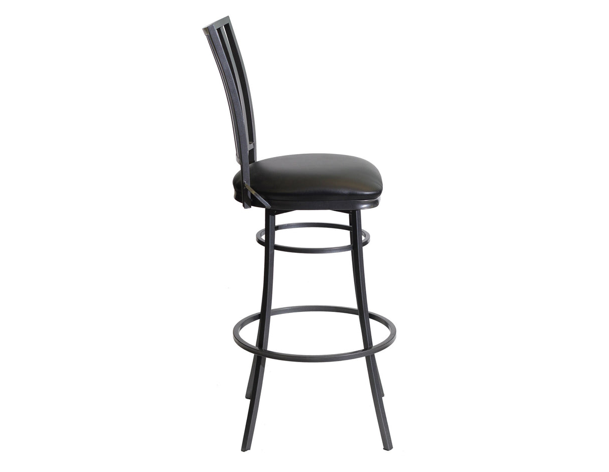 Stellan Gunmetal/Midnight 30″ Bar Stool, Swivel from Steve Silver - Luna Furniture