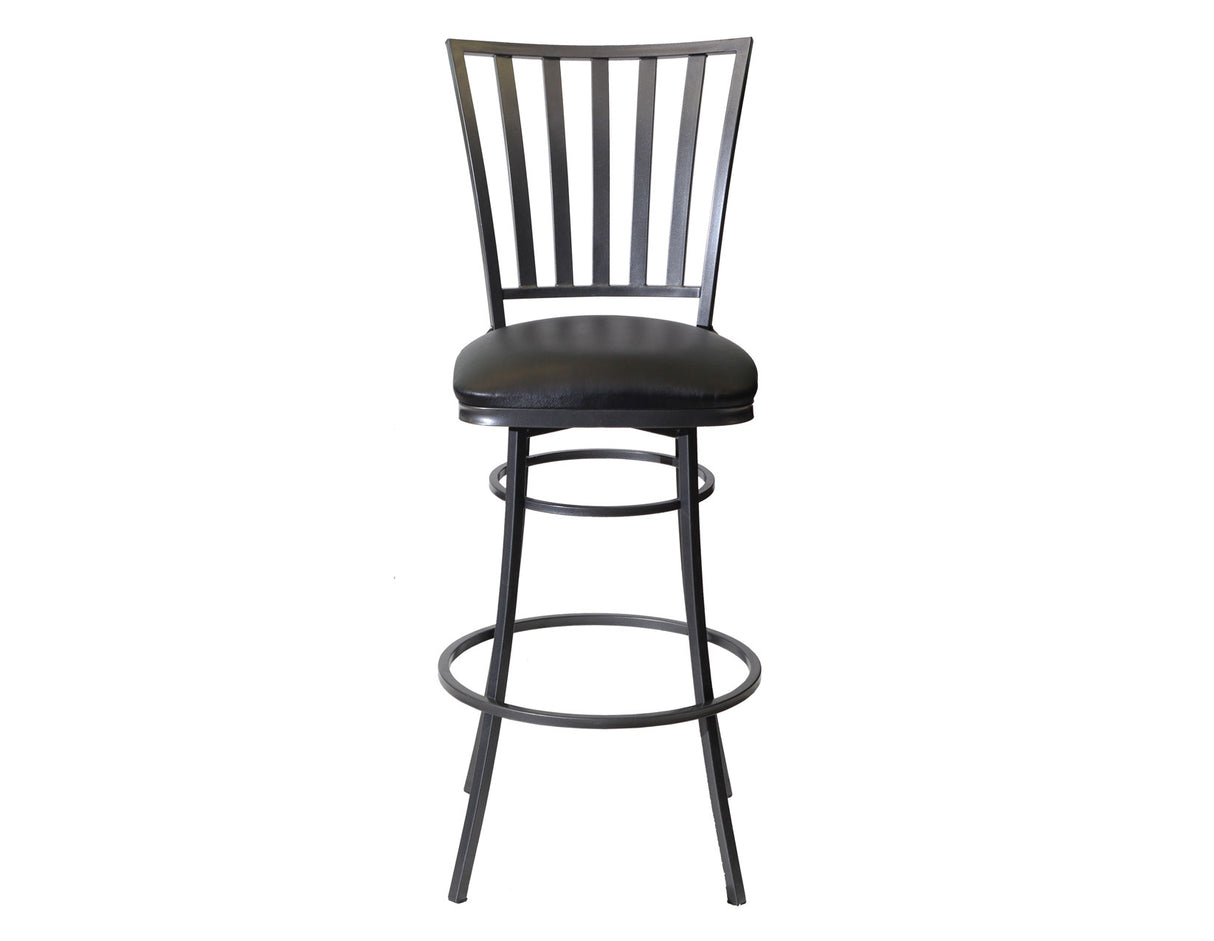 Stellan Gunmetal/Midnight 30″ Bar Stool, Swivel from Steve Silver - Luna Furniture