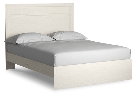 Stelsie White Queen Panel Bed with Mirrored Dresser and Nightstand from Ashley - Luna Furniture