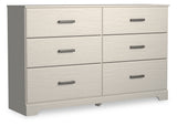 Stelsie Twin Panel Bed with Dresser in White from Ashley - Luna Furniture