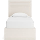 Stelsie Twin Panel Bed with Mirrored Dresser and Chest in White from Ashley - Luna Furniture
