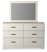Stelsie White Dresser, Mirror, Chest and Nightstand from Ashley - Luna Furniture