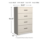 Stelsie White Dresser, Mirror, Chest and Nightstand from Ashley - Luna Furniture