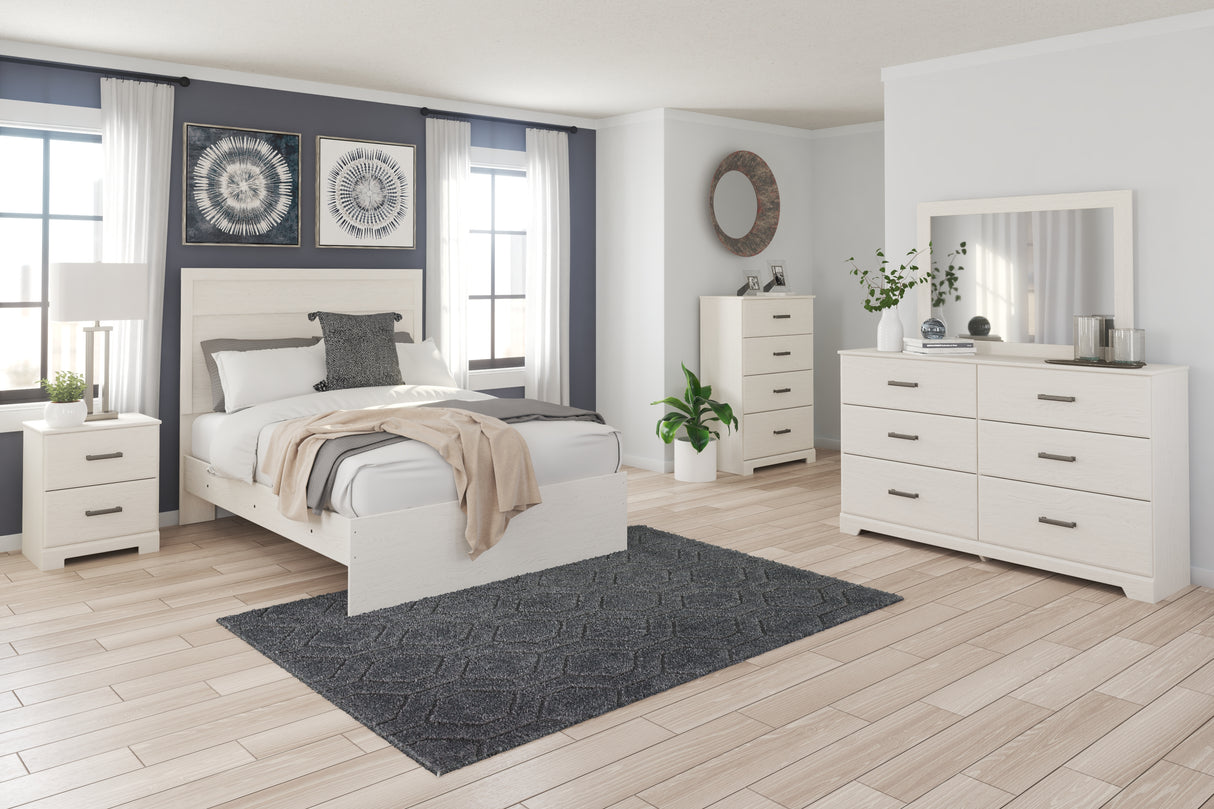 Stelsie White Dresser, Mirror, Chest and Nightstand from Ashley - Luna Furniture