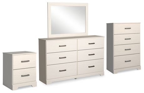 Stelsie White Dresser, Mirror, Chest and Nightstand from Ashley - Luna Furniture