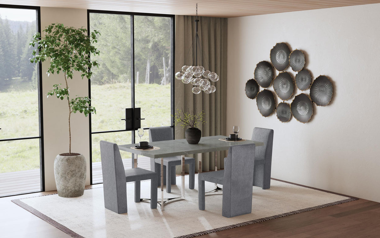 Sterling Gray Rectangular Faux Marble Dining Table from Coaster - Luna Furniture