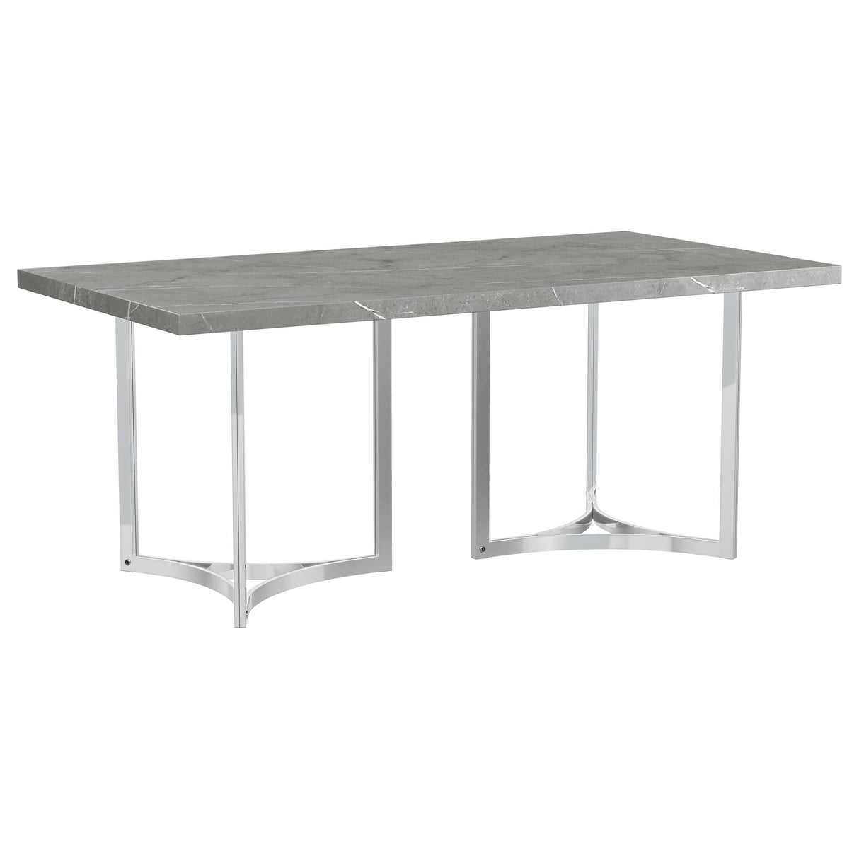 Sterling Gray Rectangular Faux Marble Dining Table from Coaster - Luna Furniture