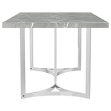Sterling Gray Rectangular Faux Marble Dining Table from Coaster - Luna Furniture