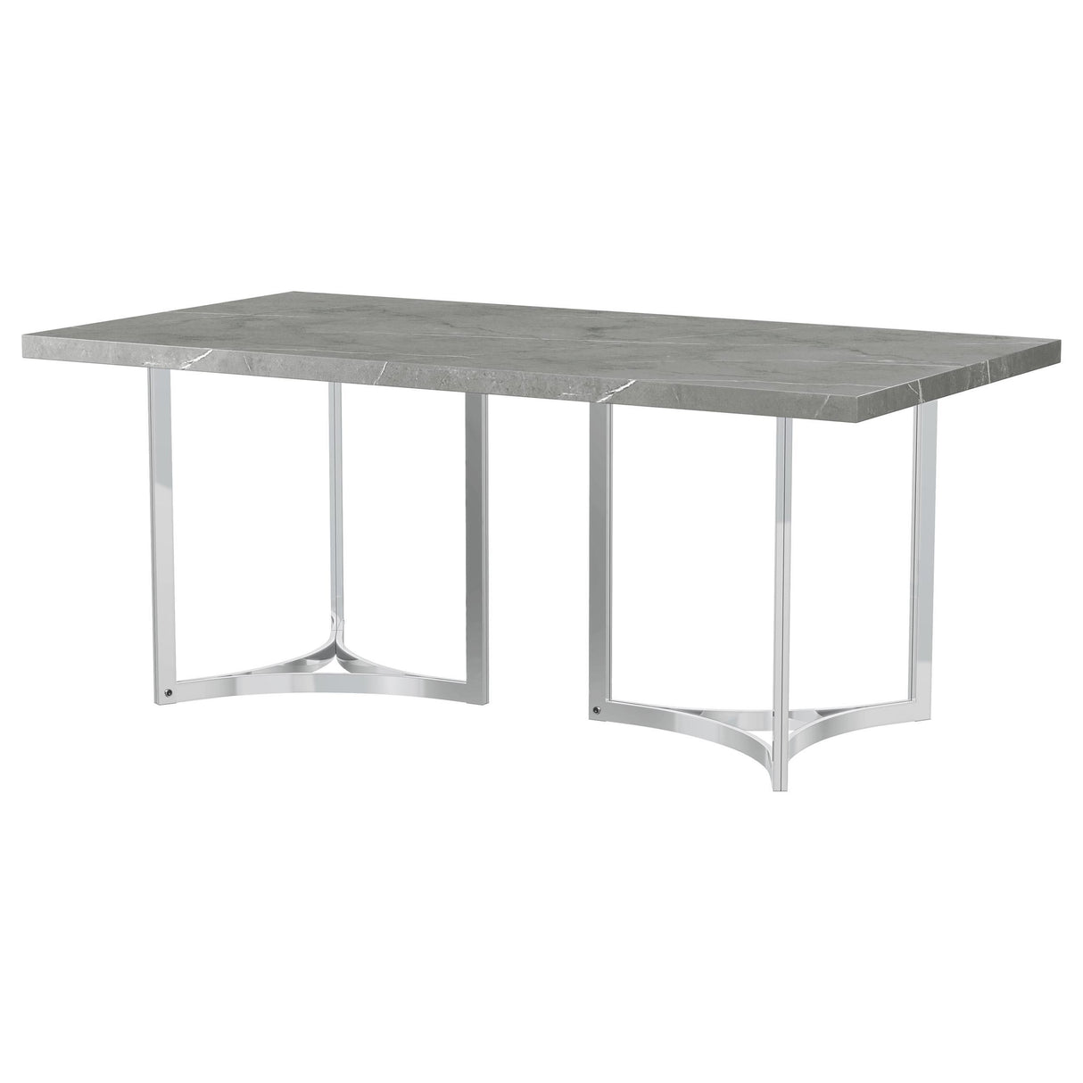 Sterling Gray Rectangular Faux Marble Dining Table from Coaster - Luna Furniture