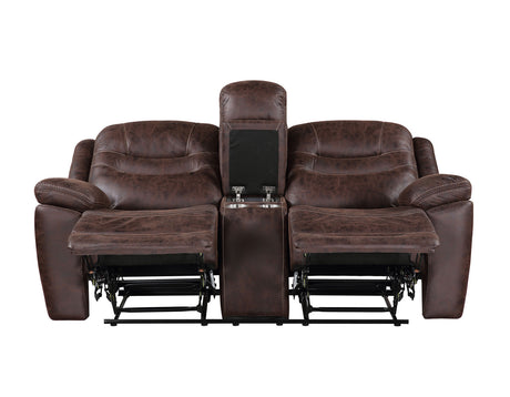 Stetson Manual Reclining Console Loveseat from Steve Silver - Luna Furniture