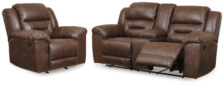 Stoneland Reclining Loveseat and Recliner from Ashley - Luna Furniture