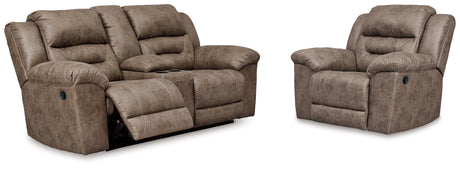 Stoneland Reclining Loveseat and Recliner from Ashley - Luna Furniture