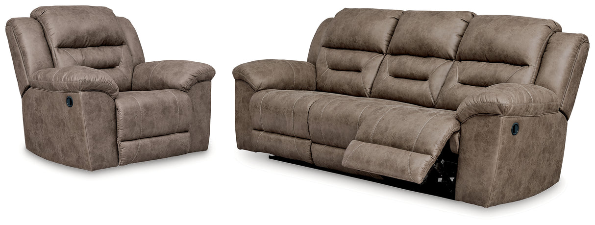 Stoneland Reclining Sofa and Recliner from Ashley - Luna Furniture