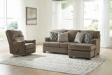 Stonemeade Nutmeg Sofa Chaise and Recliner from Ashley - Luna Furniture