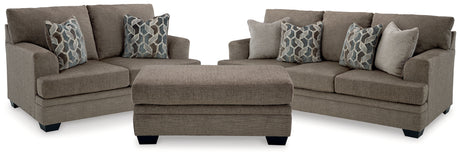 Stonemeade Nutmeg Sofa, Loveseat and Ottoman from Ashley - Luna Furniture