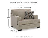 Stonemeade Sofa, Loveseat, Chair and Ottoman in Taupe from Ashley Furniture - Luna Furniture