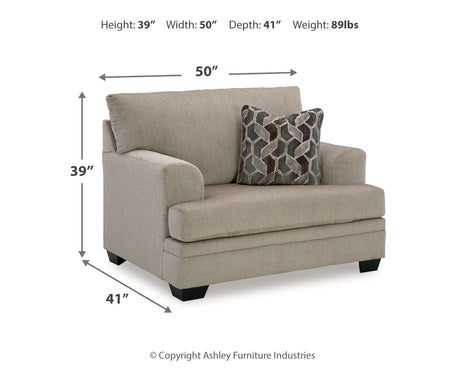Stonemeade Sofa, Loveseat, Chair and Ottoman in Taupe from Ashley Furniture - Luna Furniture