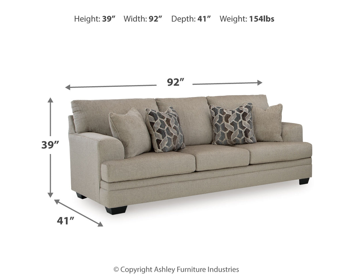 Stonemeade Sofa, Loveseat, Chair and Ottoman in Taupe from Ashley Furniture - Luna Furniture