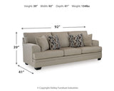 Stonemeade Sofa, Loveseat, Chair and Ottoman in Taupe from Ashley Furniture - Luna Furniture