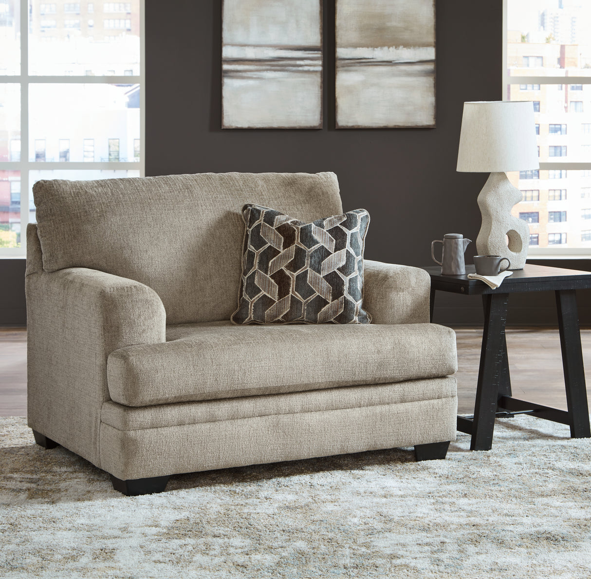 Stonemeade Sofa, Loveseat, Chair and Ottoman in Taupe from Ashley Furniture - Luna Furniture