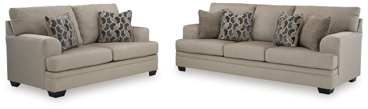 Stonemeade Sofa, Loveseat, Chair and Ottoman in Taupe from Ashley Furniture - Luna Furniture