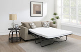 Storey Camel Upholstered Sleeper Sectional Chaise Sofa from Coaster - Luna Furniture