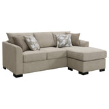 Storey Camel Upholstered Sleeper Sectional Chaise Sofa from Coaster - Luna Furniture