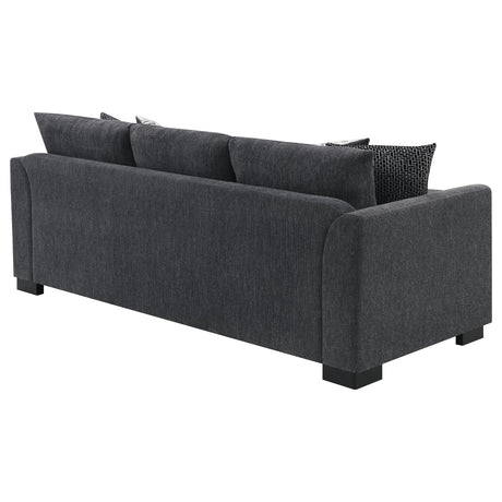 Storey Dark Gray Upholstered Sleeper Sectional Chaise Sofa from Coaster - Luna Furniture