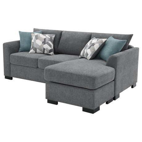Storey Gray Upholstered Sleeper Sectional Chaise Sofa from Coaster - Luna Furniture