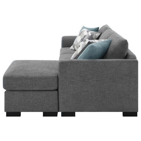 Storey Gray Upholstered Sleeper Sectional Chaise Sofa from Coaster - Luna Furniture