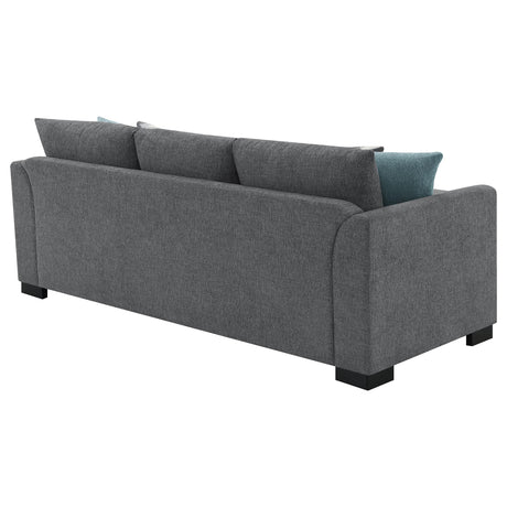 Storey Gray Upholstered Sleeper Sectional Chaise Sofa from Coaster - Luna Furniture