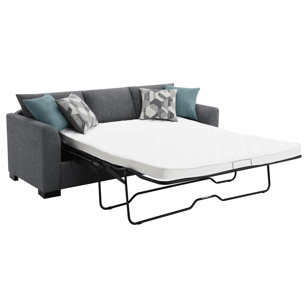 Storey Gray Upholstered Sleeper Sectional Chaise Sofa from Coaster - Luna Furniture