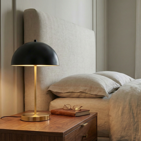 Stratos Table Lamp - Black outer - White inner from Ashcroft Furniture - Luna Furniture