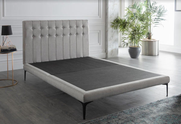 Stratton Bell Basic Light Gray Full Platform Bed