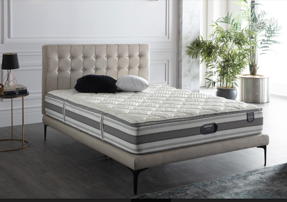 Stratton Bell Basic Cream King Platform Bed from Bellona - Luna Furniture