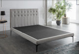 Stratton Bell Basic Light Gray King Platform Bed from Bellona - Luna Furniture