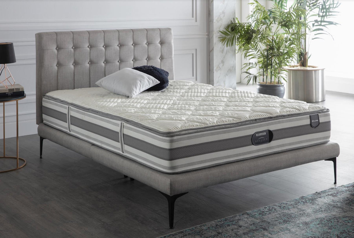 Stratton Bell Basic Light Gray King Platform Bed from Bellona - Luna Furniture